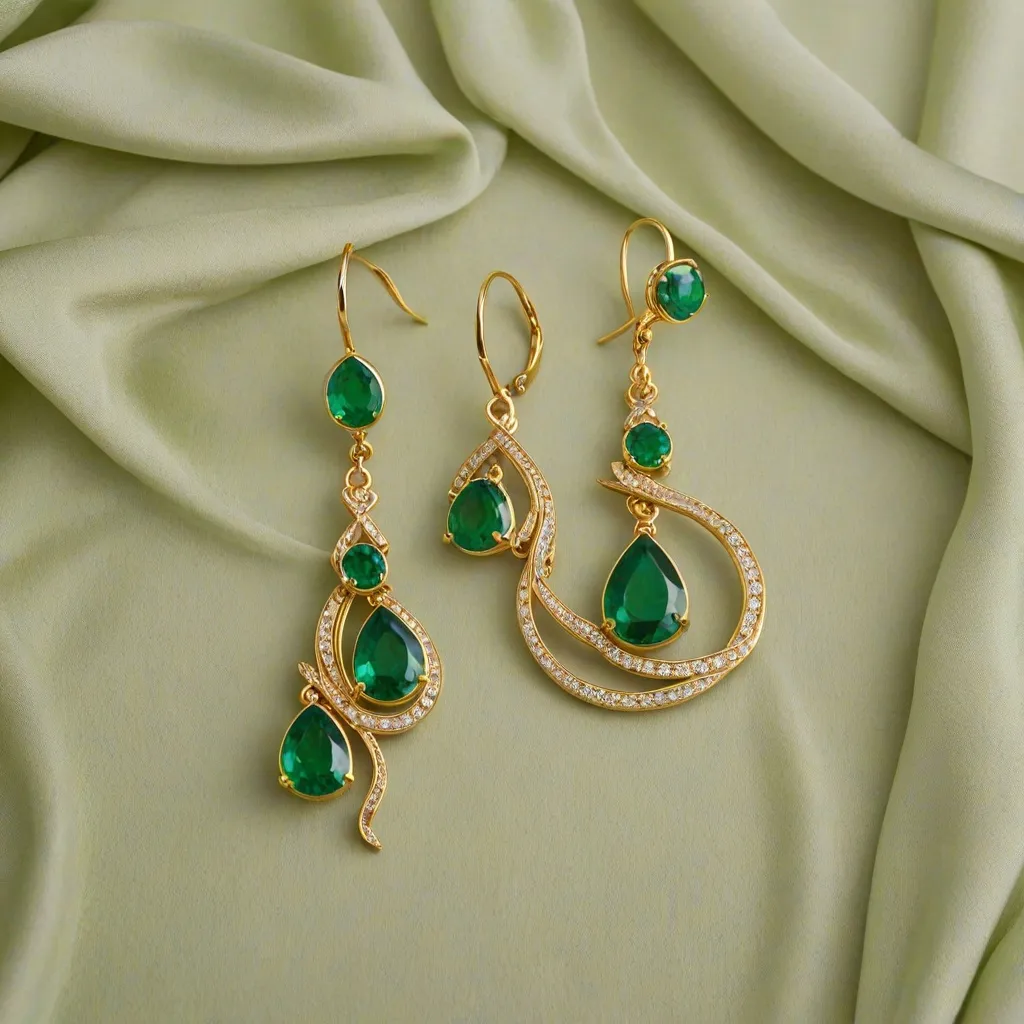 Jakie kolczyki do zielonej sukienki?